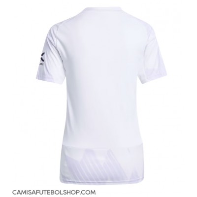 Camisa de time de futebol Manchester United Replicas 2º Equipamento Feminina 2025-26 Manga Curta Camisa de time de futebol Manchester United Replicas 2º Equipamento Feminina 2025-26 Manga Curta